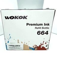 WOKOK Premium Ink Refill Bottles   664 Black, Blue, Red, Yellow
