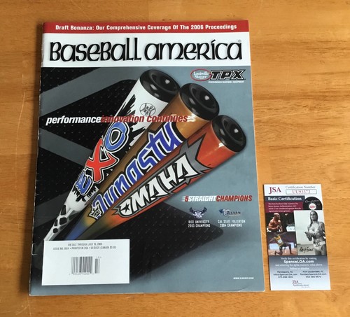 Andrew Miller Yankees Medias Rojas Autógrafo Firmado Béisbol América Revista Certificado de Autenticidad JSA - Imagen 4 de 4