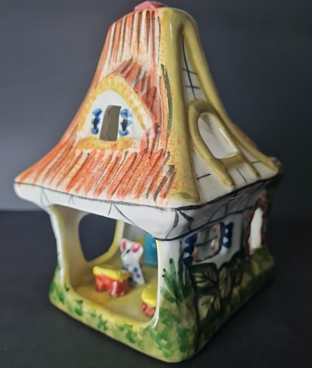 Derek Fowler Pottery Bunnie Rabbits School LED Colour Changing