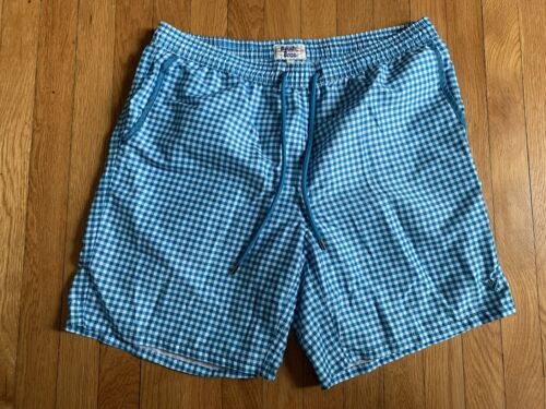 Beach Bros Swimming Trunks Shorts Quick Dry Regular Style XL BABY BLUE DARK BLUE - Afbeelding 1 van 6