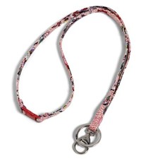 NWT Vera Bradley Breakaway Lanyard W/ Key Ring Clip Stitched Flowers Ret 20