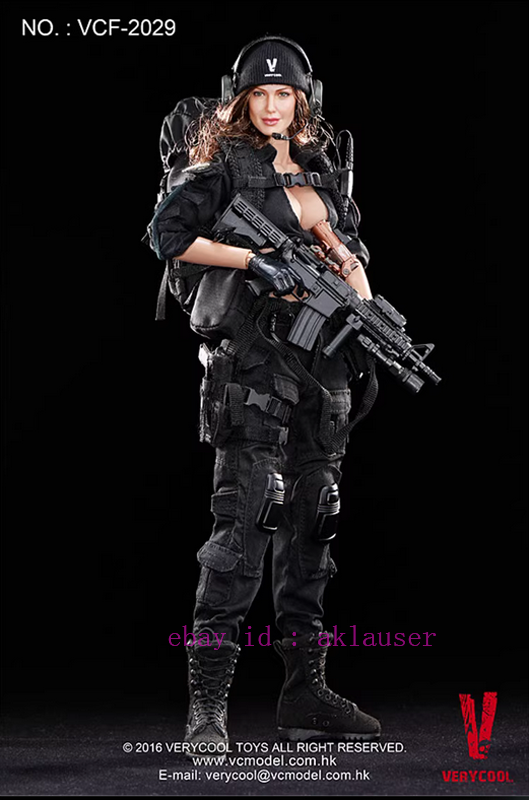 Verycool Vcf-2029 1/6 Female Shooter Black Ver Action Figure Model