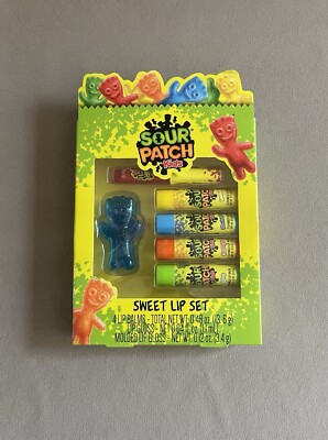 Sour Patch Kids Flavored Lip Balms/Glosses Set~4 Balms & Two Glosses, New In Box