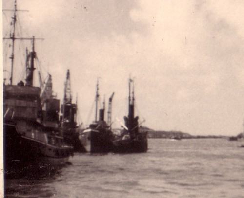 Foto fronte ovest Dunkerque spiaggia, porto, impianto portuale + navi + altro orig - Foto 2 di 3