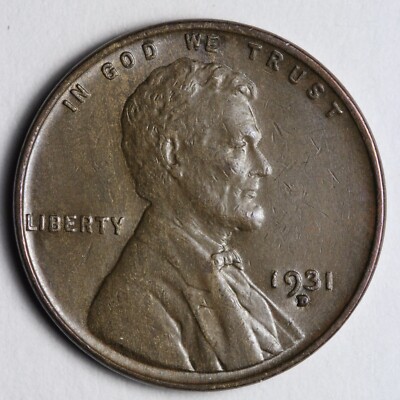 1931-D Lincoln Wheat Cent Penny AU E119 SCM
