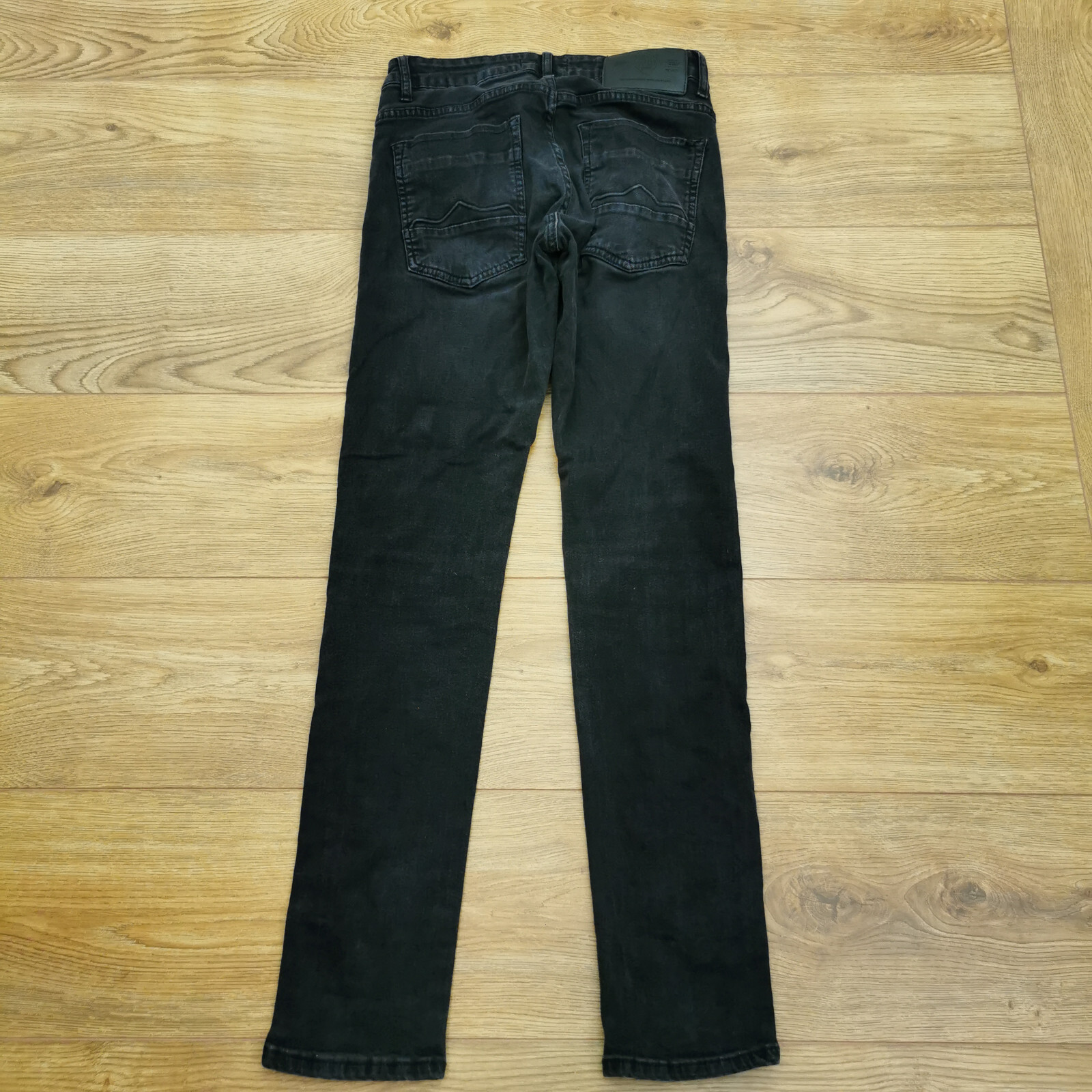 883 Police Moriarty Jeans Mens W28 L32 Black Skinny Fit Stretch Denim Button