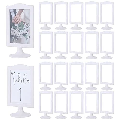 Double Sided Standing Picture Frames 4x6 Picture Frame Bulk Two Sided  Plastic Wh