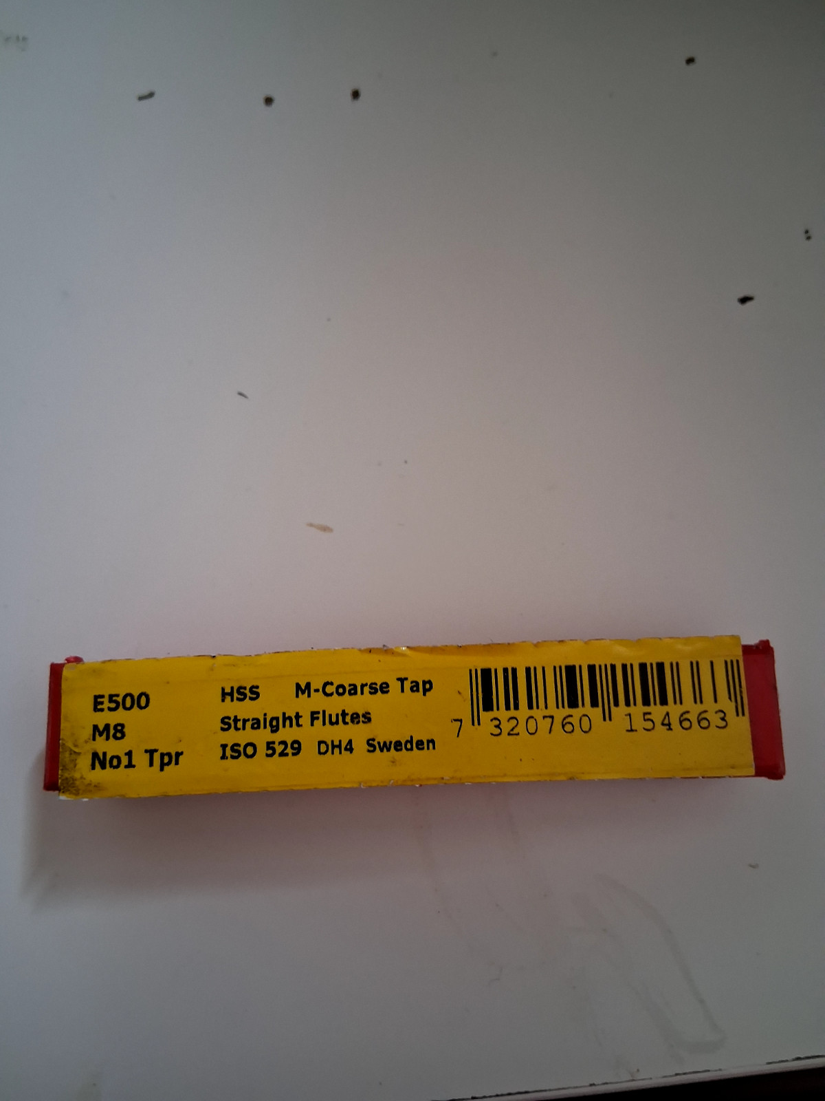 Dormer E500 Hss Coarse Tap Straight Flute 8Mm Taper DORE50080T