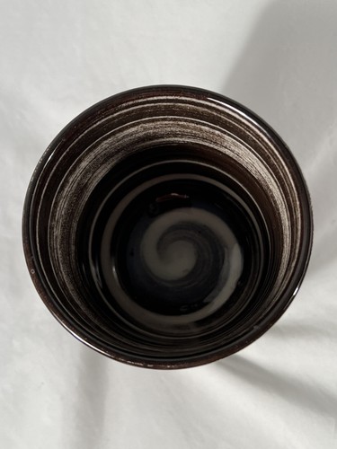 Vintage Hugo Kohler Biel Pottery Footed Cup 4 1/2”H x 3”W Swiss Folk Art - Picture 5 of 8