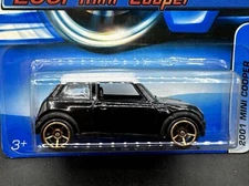 a 2005 Hot Wheels BLACK 2001 MINI COOPER Faster Than Ever FTE wheel FREE SHIPPIN