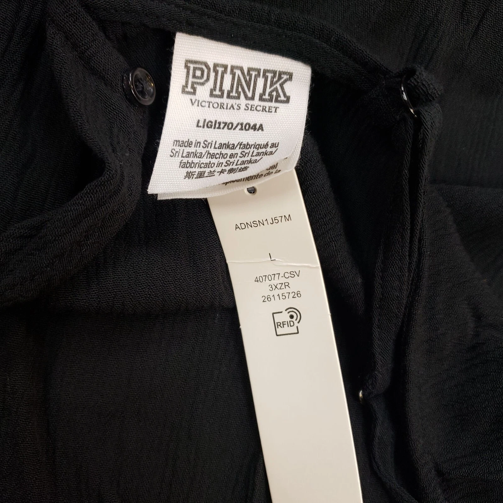 UNDERCOVER Victorias Secret Rosa Nero Regolabile Spaghetti Strap Abito Slip Foderato Casual W