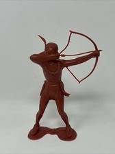 Vintage Louis Marx CO. 1964 Indian Figure With Bow Arrow Plastic 6"