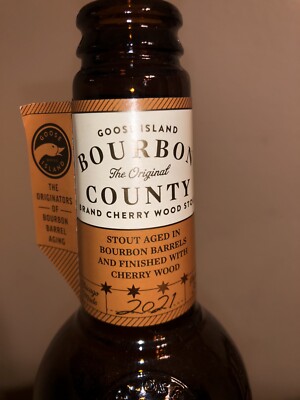 Goose Island Bourbon County 2021 Cherry Wood Stout Empty Beer Bottle Collectible