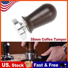 58mm Espresso Tamper Calibrated Coffee Tamper Hammer Leveler Tool Spring Loaded