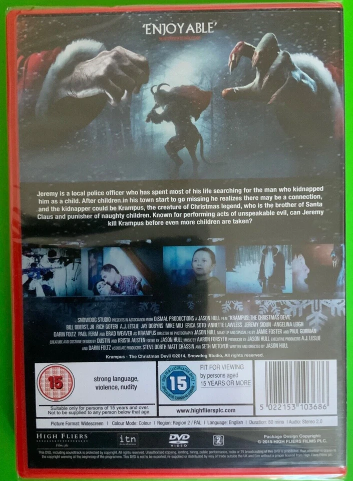 Krampus, Christmas Devil / Evil Elves. 2x Christmas Horror DVDs. New/Sealed. - Image 2 of 3