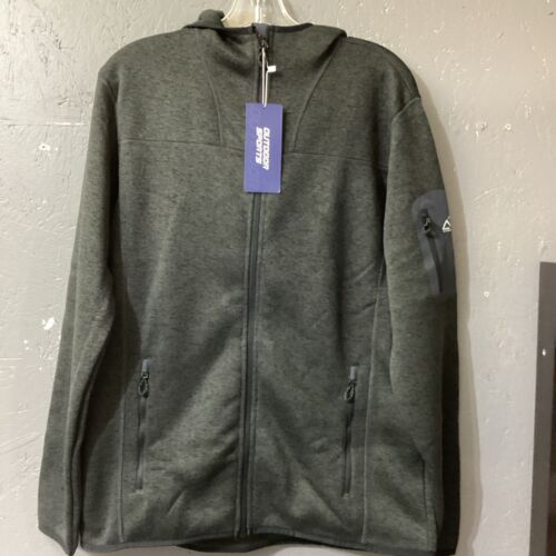 Outdoor Sports Lined Fleeced Hoodie Coat Men's Size Small Zipper Jackets