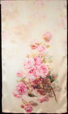 100 Silk Scarf Women neckerchief Shawl Wrap floral pink red MY1