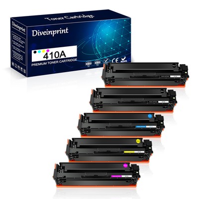 5PK CF410A Toner Cartridge Fit for HP 477A Color LaserJet Pro MFP M477fdn M377dw