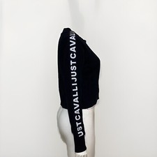 Just Cavalli Womens Sweatshirt Logo Long Sleeve Black Sz. S