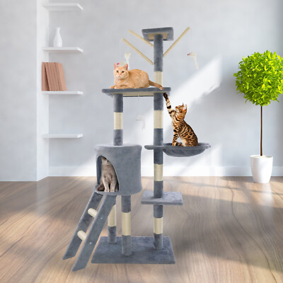 Cat Tree Tower Cat Scratching Post Cat Climbing Frame Indoor Cat Activity  Tree UK