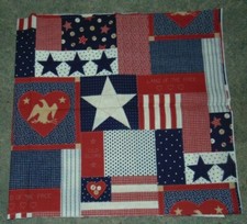 Fabric Remnant Fabric Traditions 1993 Patriotic Stars Stripes 2 Pieces