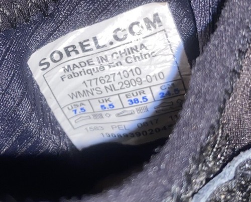 Zapatos Sorel Kinetic para mujer 7,5 M negros sin cordones con gancho NL2909-010 - Imagen 6 de 7