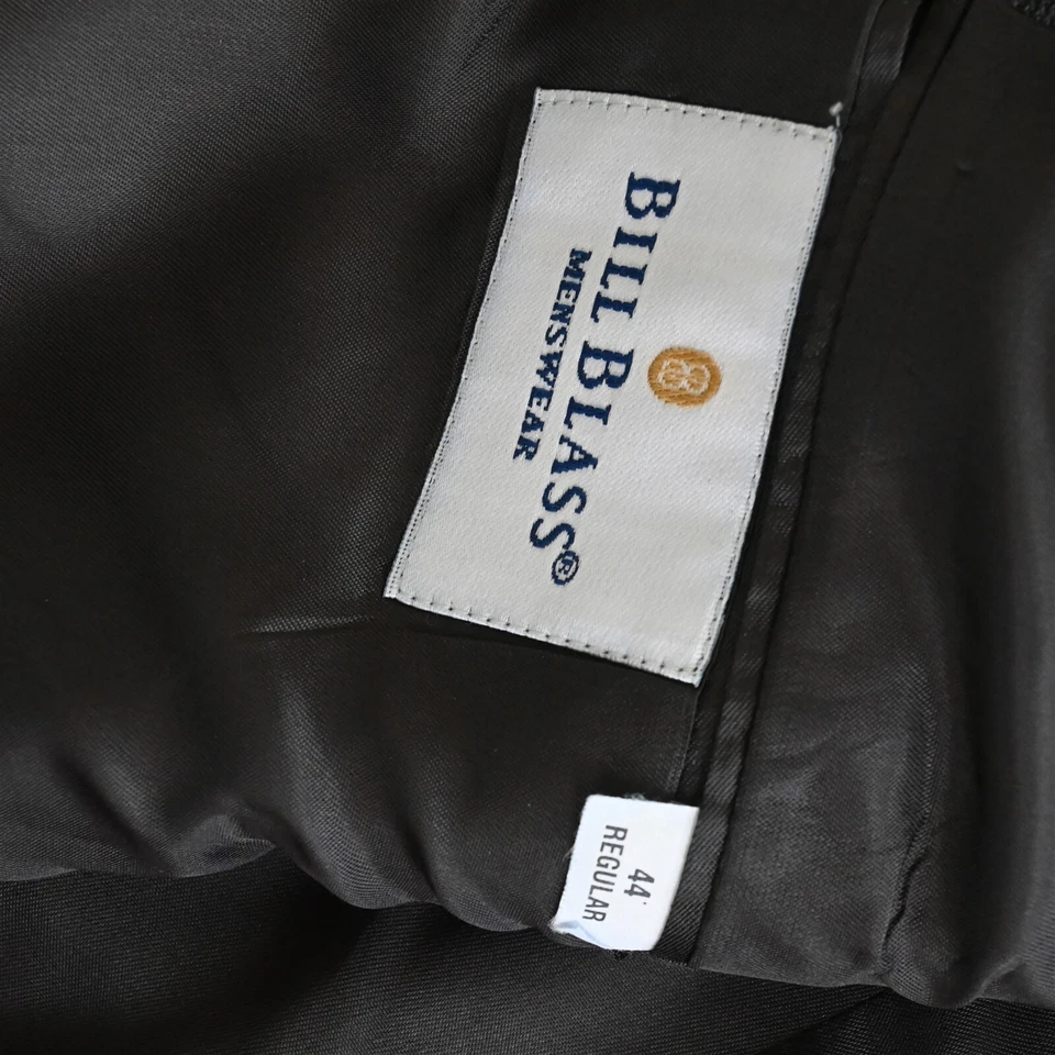 De Colección Bill Blass Hecho en EE. UU. 44R 38x34 Glenn Check Lana Hombres Chaqueta Pantalones Traje Foto 4 de 4