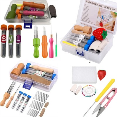 Compelete Needle Felting Tools Needle Felting Kit with 3 Size felting needles