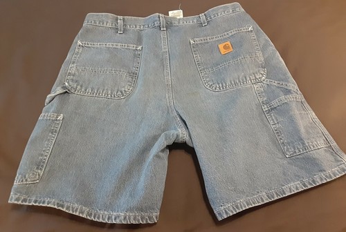 Carhartt Carpenter Shorts Sz 38 Blue Denim Jeans Medium Wash | eBay
