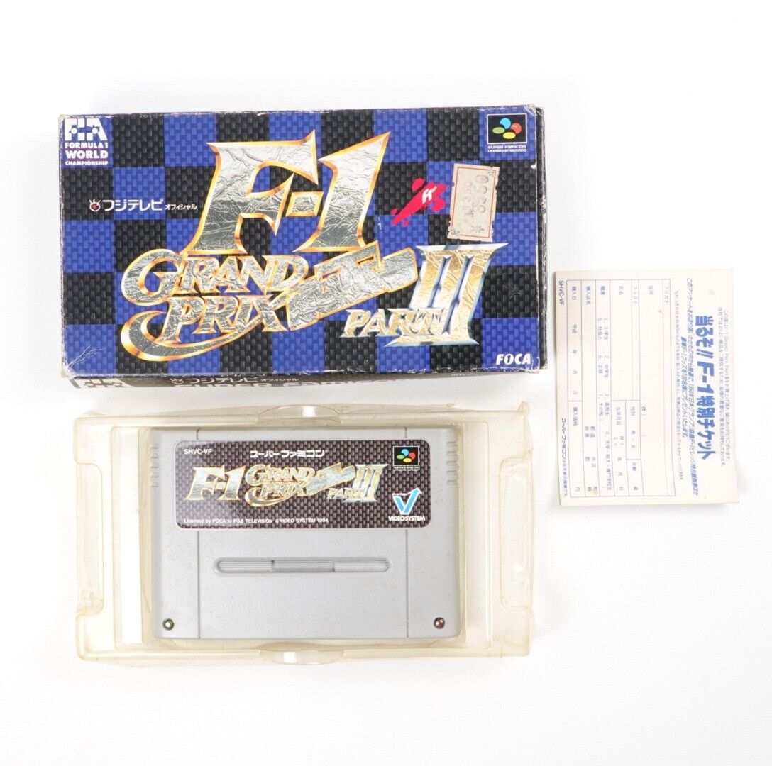F-1 Grand Prix Part III 3 Super Famicom SFC with Box Japan Import US Seller