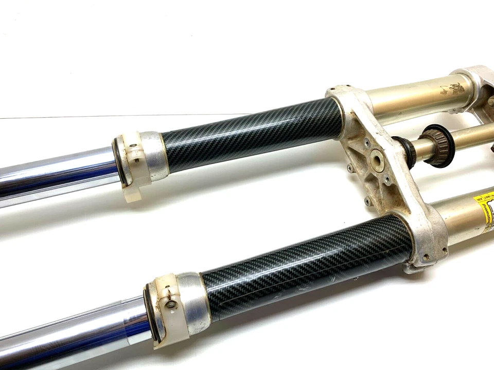 2001 01 Yamaha YZ250F YZ 250 F horquillas delanteras patas triple abrazadera Scotts suspensión Foto 3 de 4