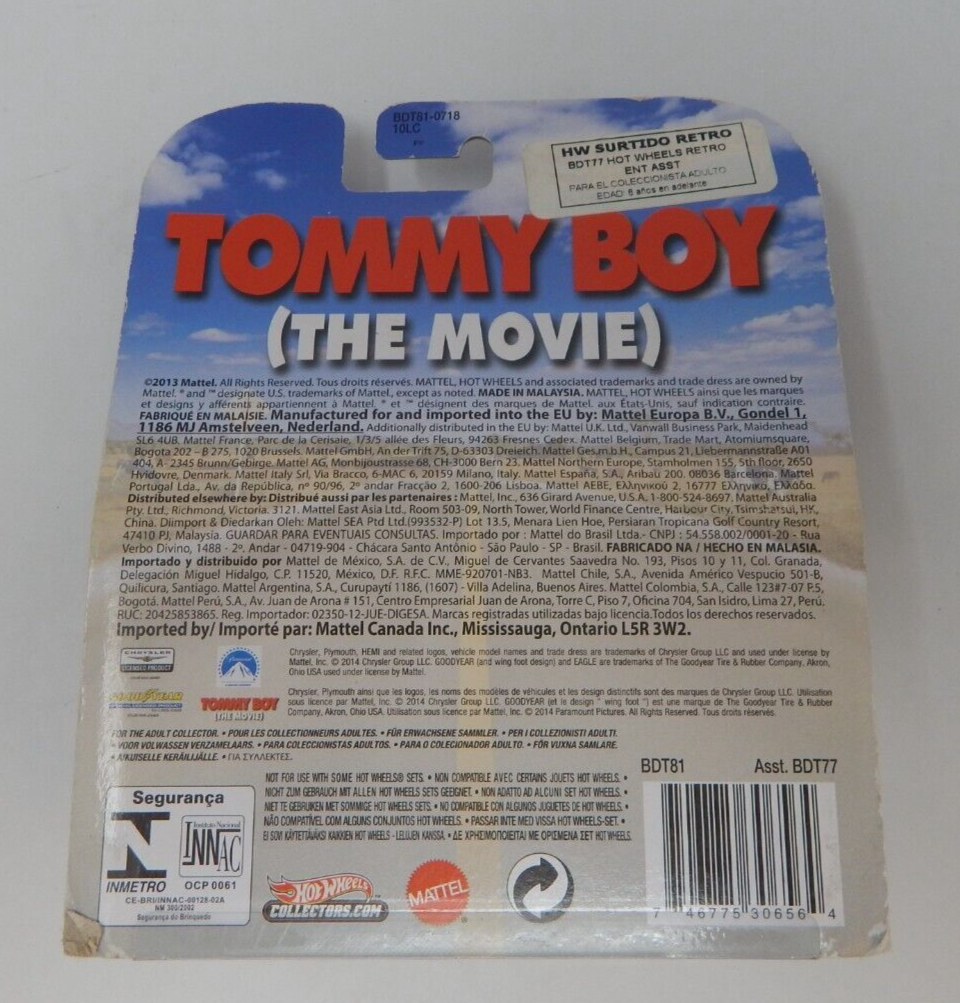 Hot Wheels Retro Entertainment Tommy Boy The Movie '67
