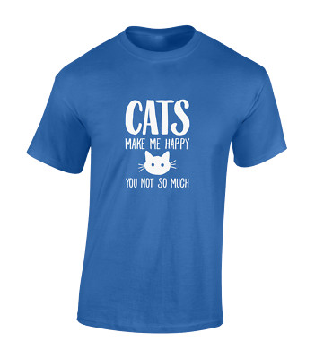 Cats Make Me Happy Cute Gift For Cat Lover Animal Unisex T-Shirt