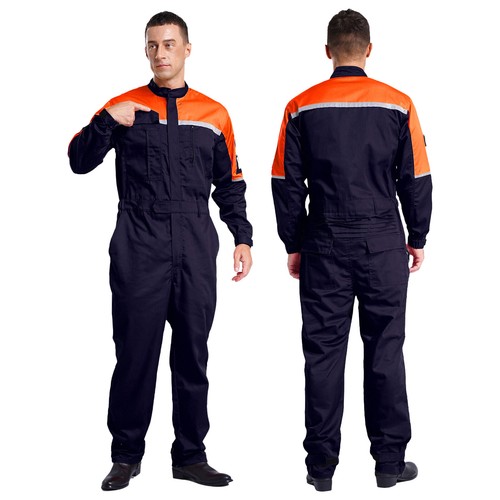 Men's Resistant Safety Coveralls Anti-static Reflective Straps Overalls Jumpsuit - Picture 49 of 60