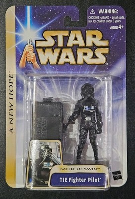 Star Wars Saga Tie Fighter Pilot Battle of Yavin 2004 #14 Figure A New Hope MOC