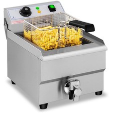 Friteuse Edelstahl Elektro Fritteuse 230 V Kapazität 16 L Kaltzone 3500 W