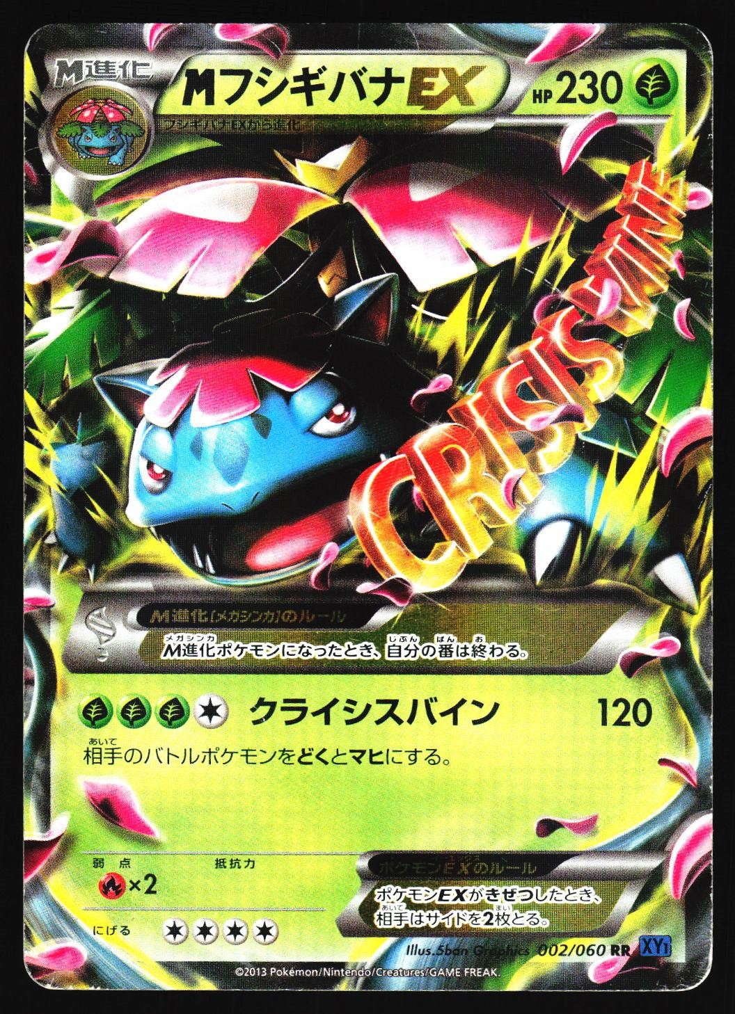M Venusaur EX 002/060 Collection X XY1 Unlimited Holo 2013 Pokemon Japanese DMG