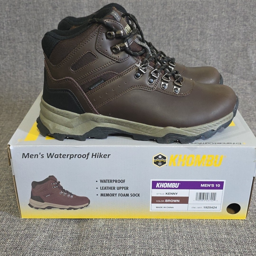 Khombu Men\'s Kenny Waterproof Hiking Boots Brown Size 11 Khombu Kenny Hiker Men Size 11 Brown Waterproof Leather  main image 4