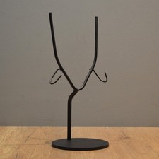 13&rdquo;high Metal Display Stand for flat masks & other Art objects - 6&rdquo;base