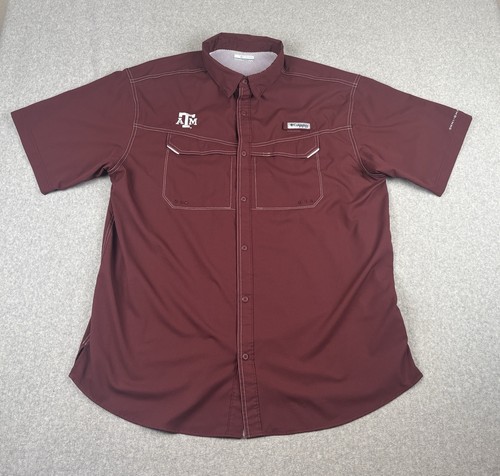 Columbia PFG Texas A&M Aggies Low Drag Off Shore Angelshirt Herren Gr. XL