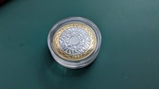 1997 Silver Proof 2 Pound Coin with Fine Gold Plating
