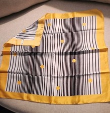 Vintage Scarf Robinson Golluber 26" Square 100 Acetate Italy New