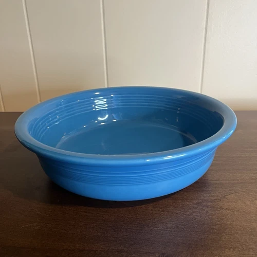 RETIRED Fiesta Peacock Blue 10.5" Salad Serving Bowl Veggies HLC USA