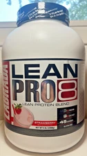 Labrada Nutrition Lean Pro 8 Whey Casein Protein Blend 5LB Tub Strawberry New