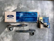 1961-1967 Ford Econoline Nos Door Push-button Handles Pair Brand New Chrome 1961-1967 Ford Econoline Nos Door Push-button Handles Pair Brand New Chrome