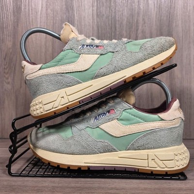 Autry Reelwind Low Sneaker Damen Größe UK 6 EU 39 Pastell Grün Grau Wildleder Schuhe