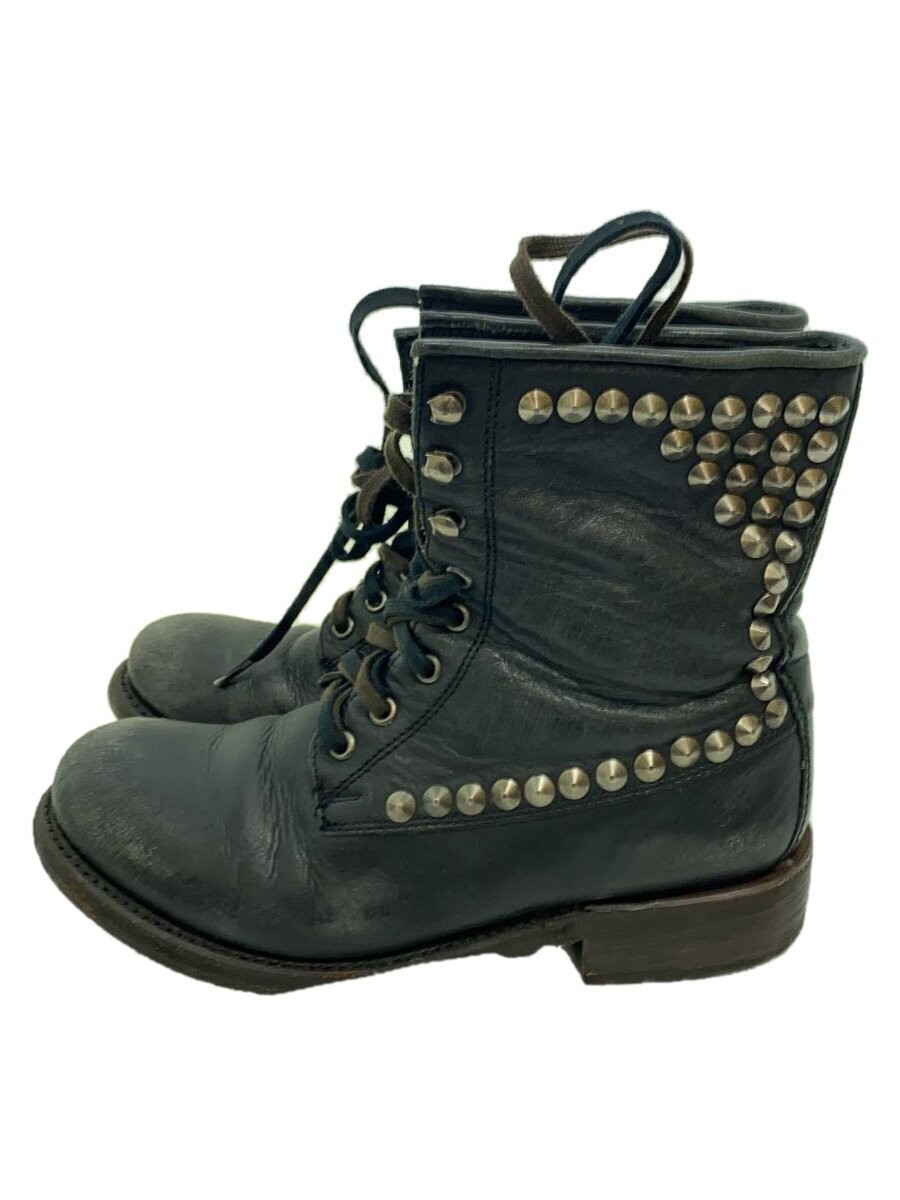 Black Studded Ash Lace-Up Boots Size 38 Style 894
