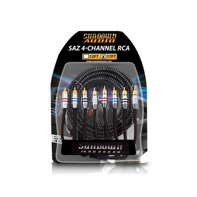 Sundown Audio SAZ-17FT 4-Channel 17Ft. Twisted 100% OFC RCA Interconnect Cable