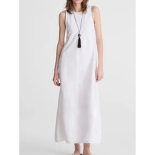 NWT Madewell White Denim Seamed Maxi Dress Size 2