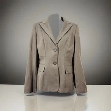 Anne  Klein Women’s d Suit Brown Two-Button Poly/rayon Blend New Read